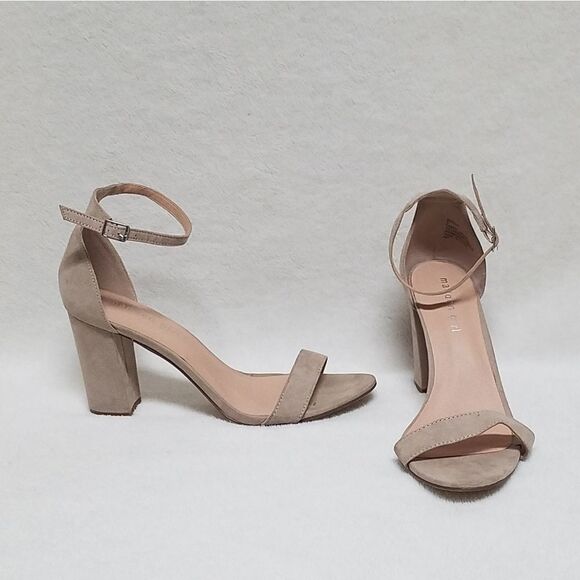 MADDEN Girl Beella Tan Suede Heeled Sandal Strappy - Picture 3 of 15